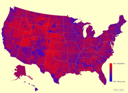 The Purple States of America